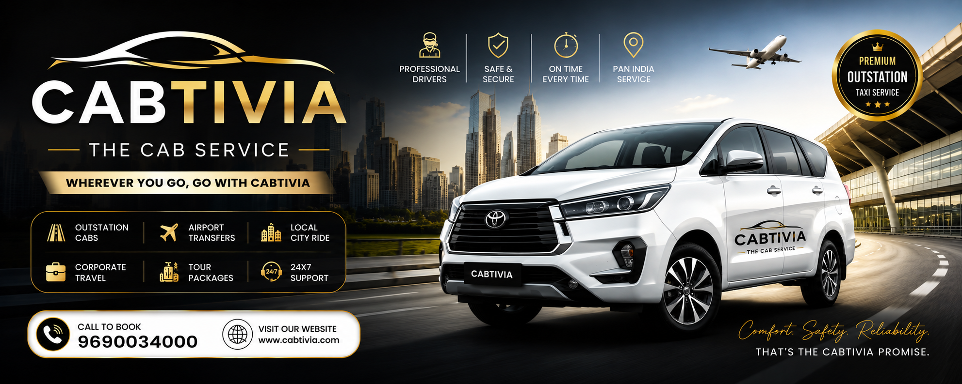 About Cabtivia premium outstation cab service vehicle