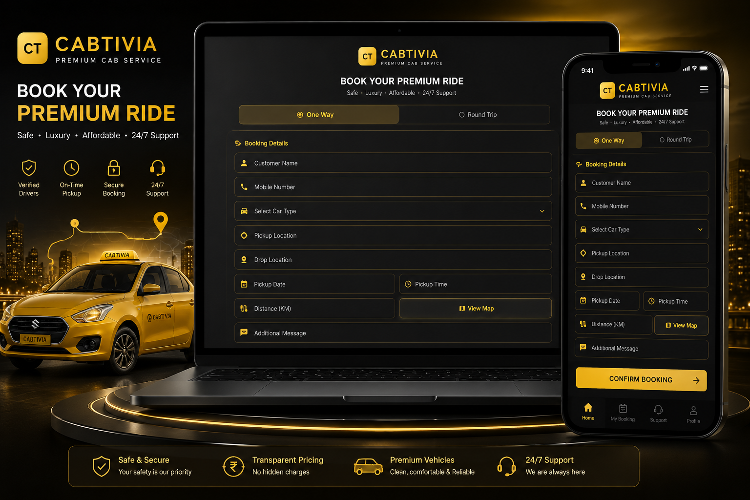 Cabtivia online taxi booking service